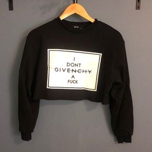 Women's crop top sweater from Korea